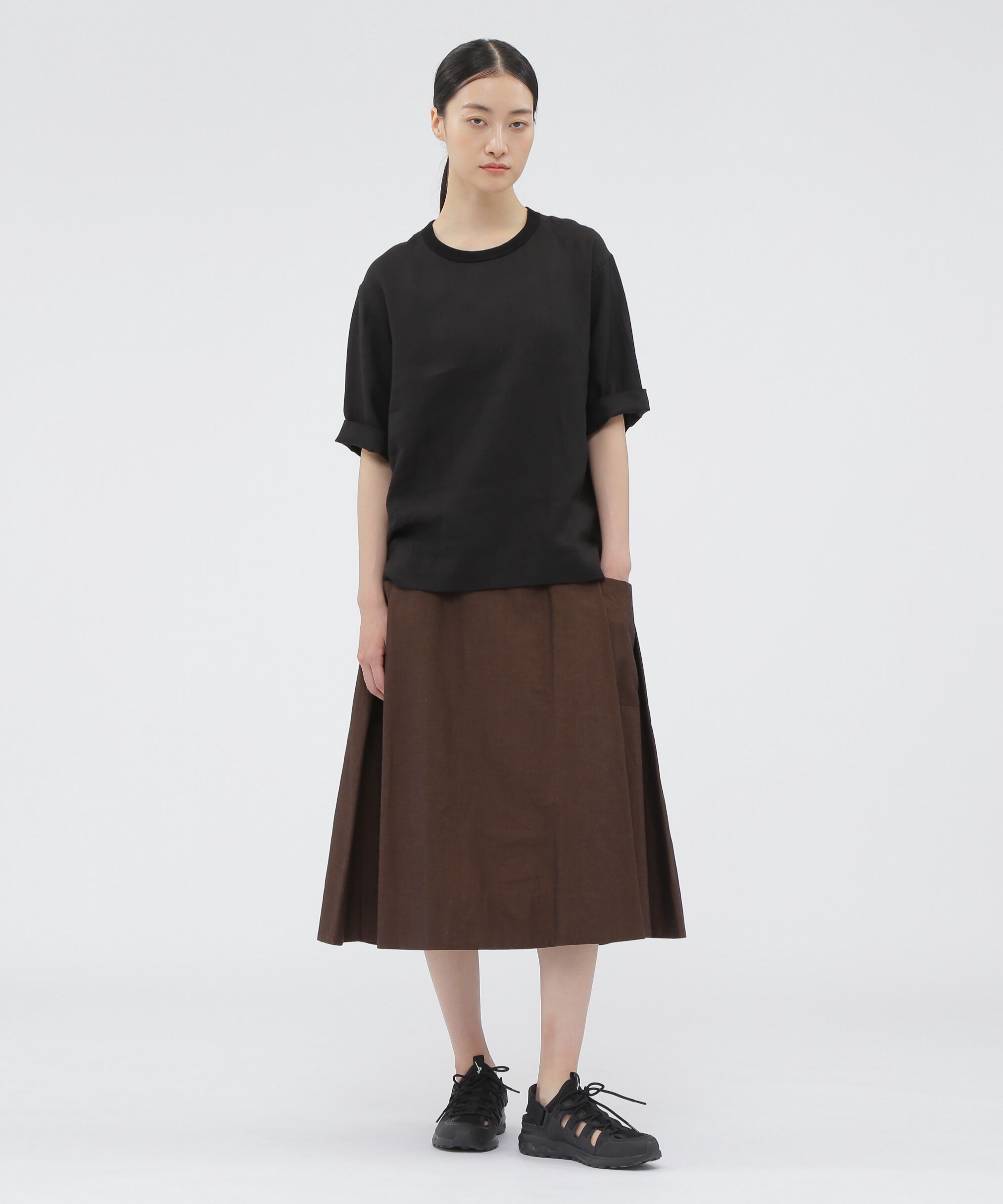  「COTTON RAMIE CHAMBRAY SKIRT」|スカート|