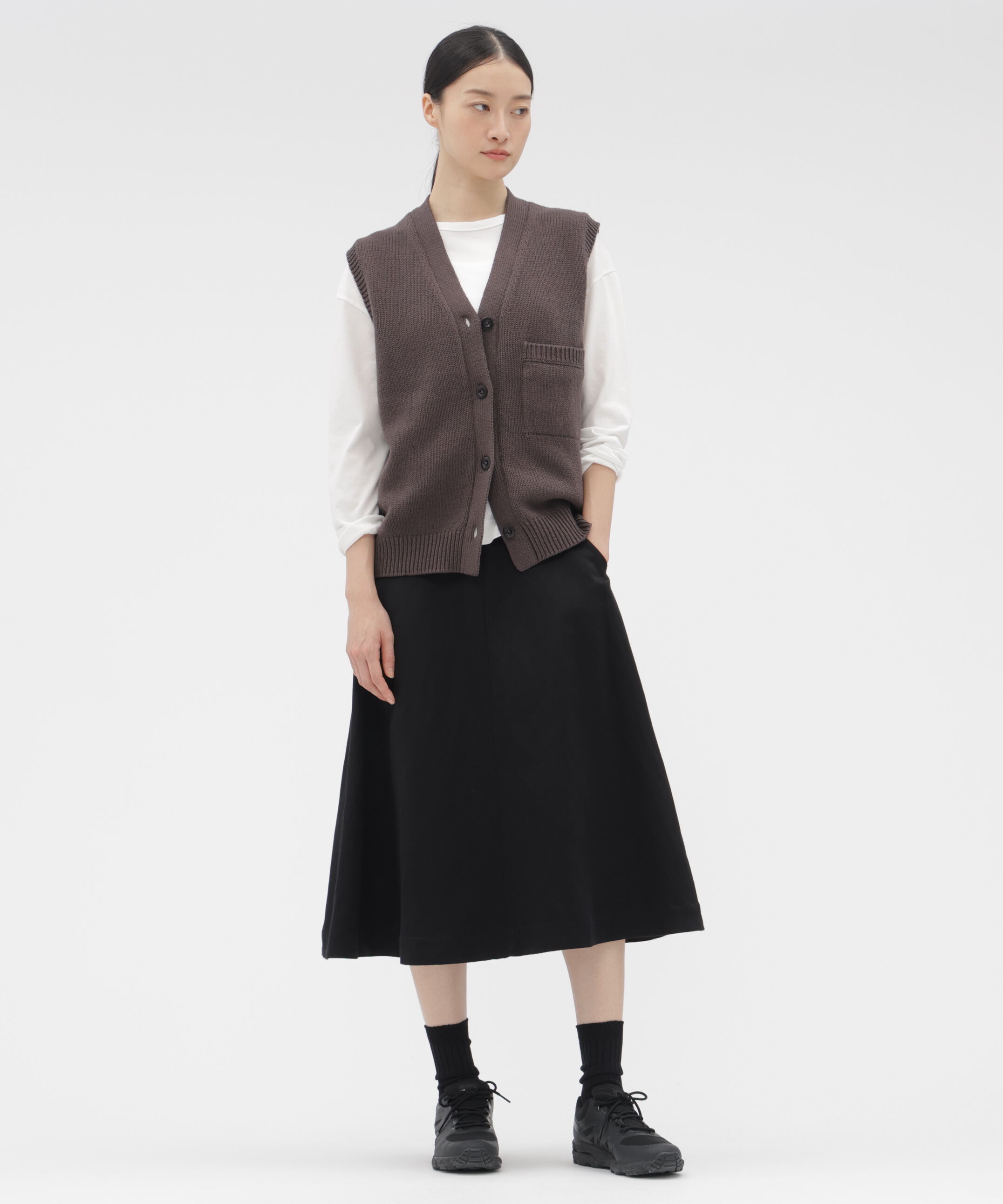  「RAYON LINEN TWILL SKIRT」|スカート|