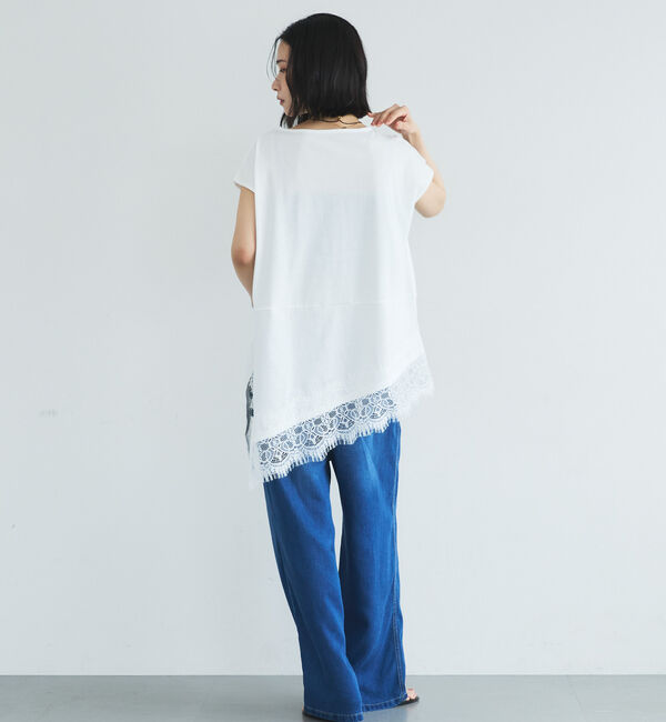 Doux archives「【イージーケア／接触冷感】イレヘムレースフレンチＴＯＰＳ」|タンクトップ|
