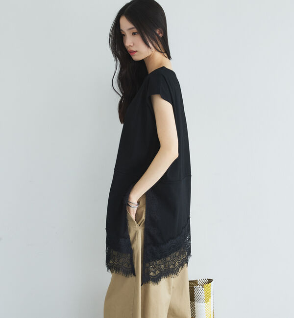 Doux archives「【イージーケア／接触冷感】イレヘムレースフレンチＴＯＰＳ」|タンクトップ|