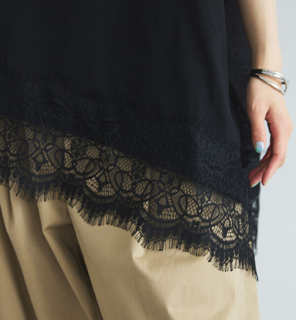 Doux archives「【イージーケア／接触冷感】イレヘムレースフレンチＴＯＰＳ」|タンクトップ|
