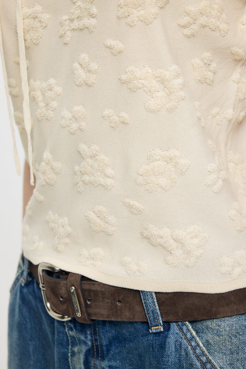 MOUSSY「FLORAL JACQUARD CUT トップス」|Tシャツ・カットソー|