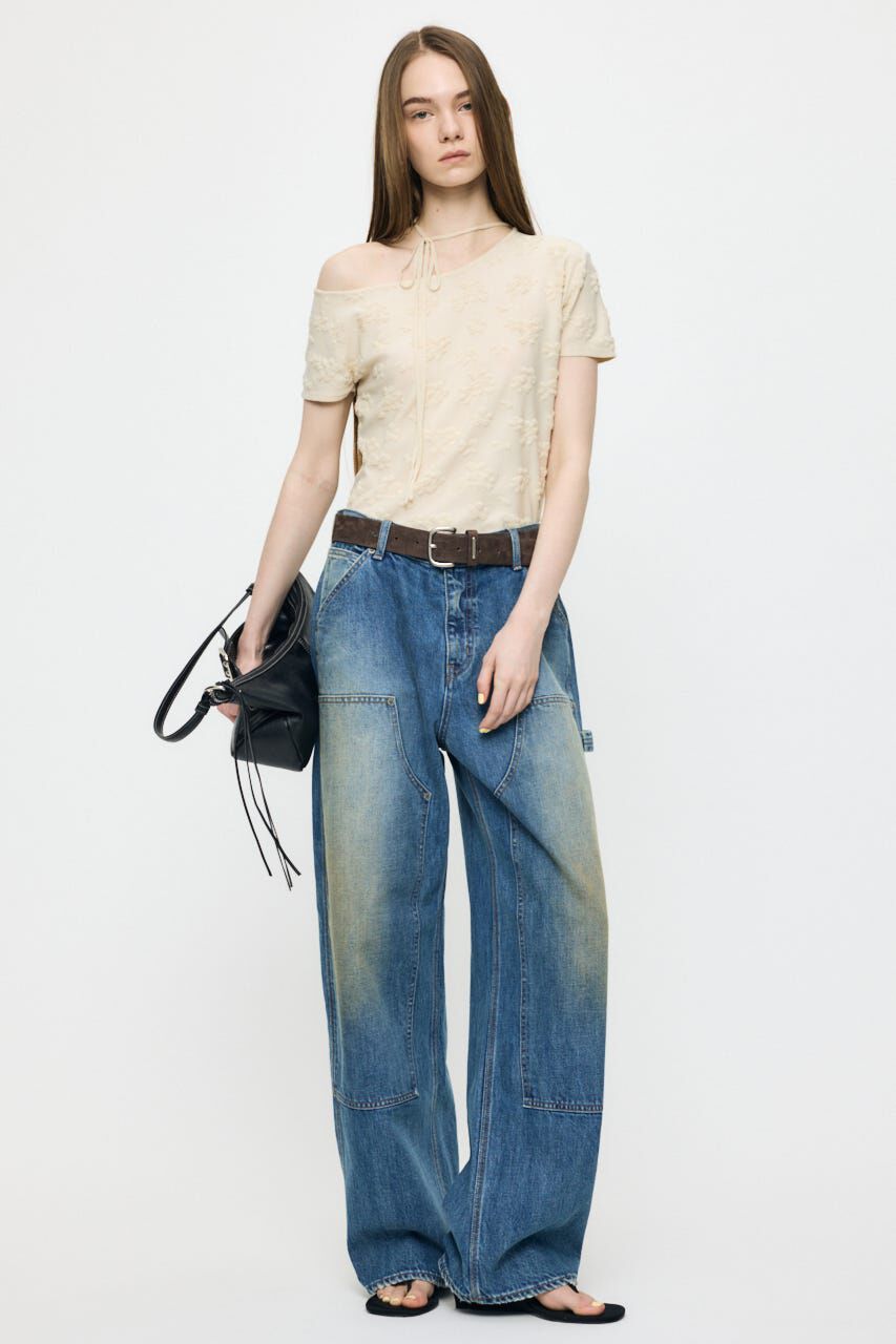 MOUSSY「FLORAL JACQUARD CUT トップス」|Tシャツ・カットソー|