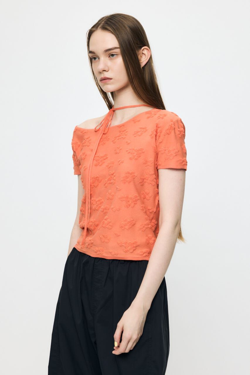 MOUSSY「FLORAL JACQUARD CUT トップス」|Tシャツ・カットソー|