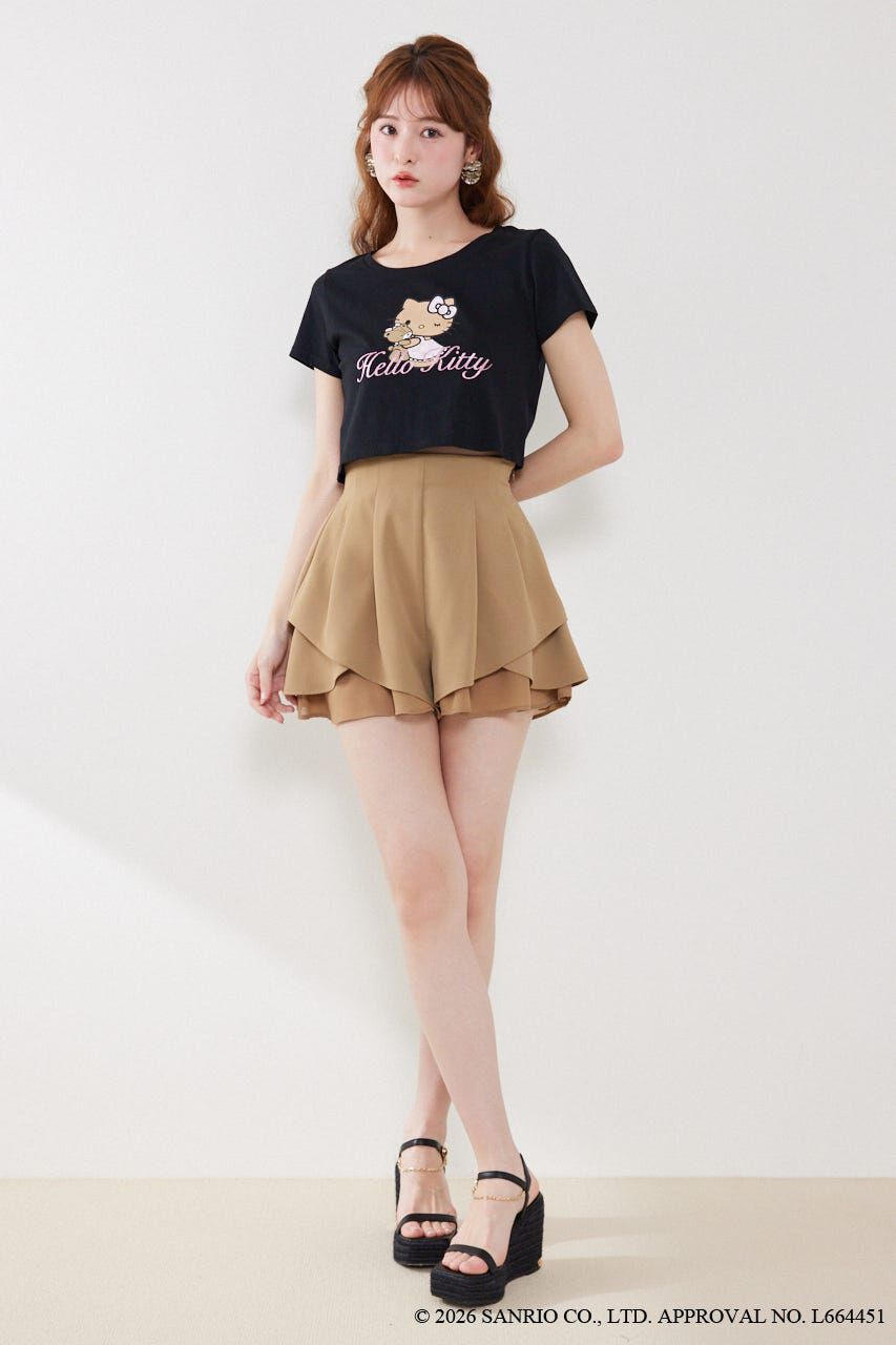 rienda「グリッターロゴミニTシャツ」|Tシャツ・カットソー|
