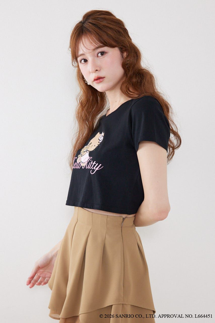 rienda「グリッターロゴミニTシャツ」|Tシャツ・カットソー|
