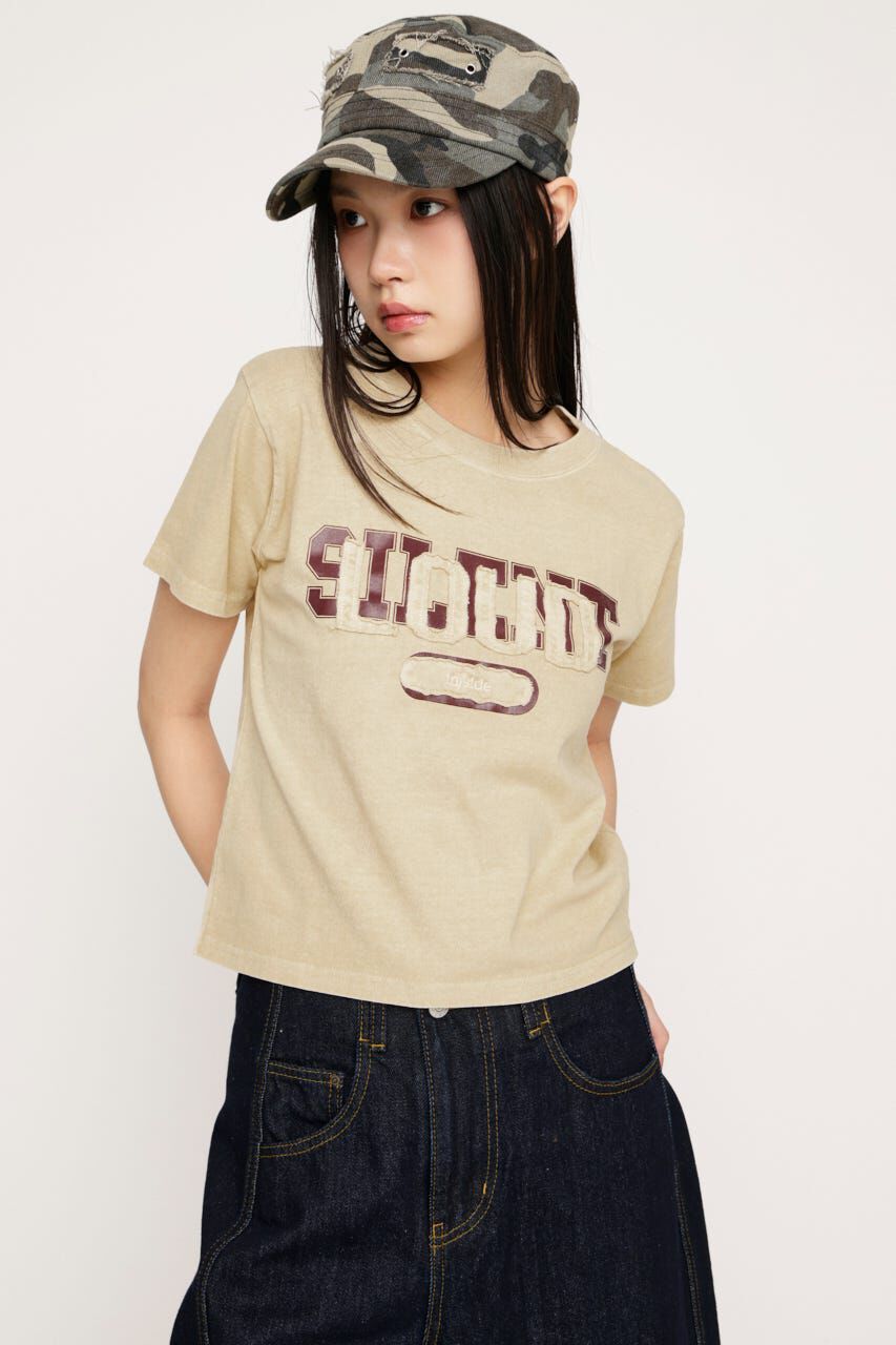 SLY「LOGO ON PATCH Tシャツ」|Tシャツ・カットソー|L/YEL1