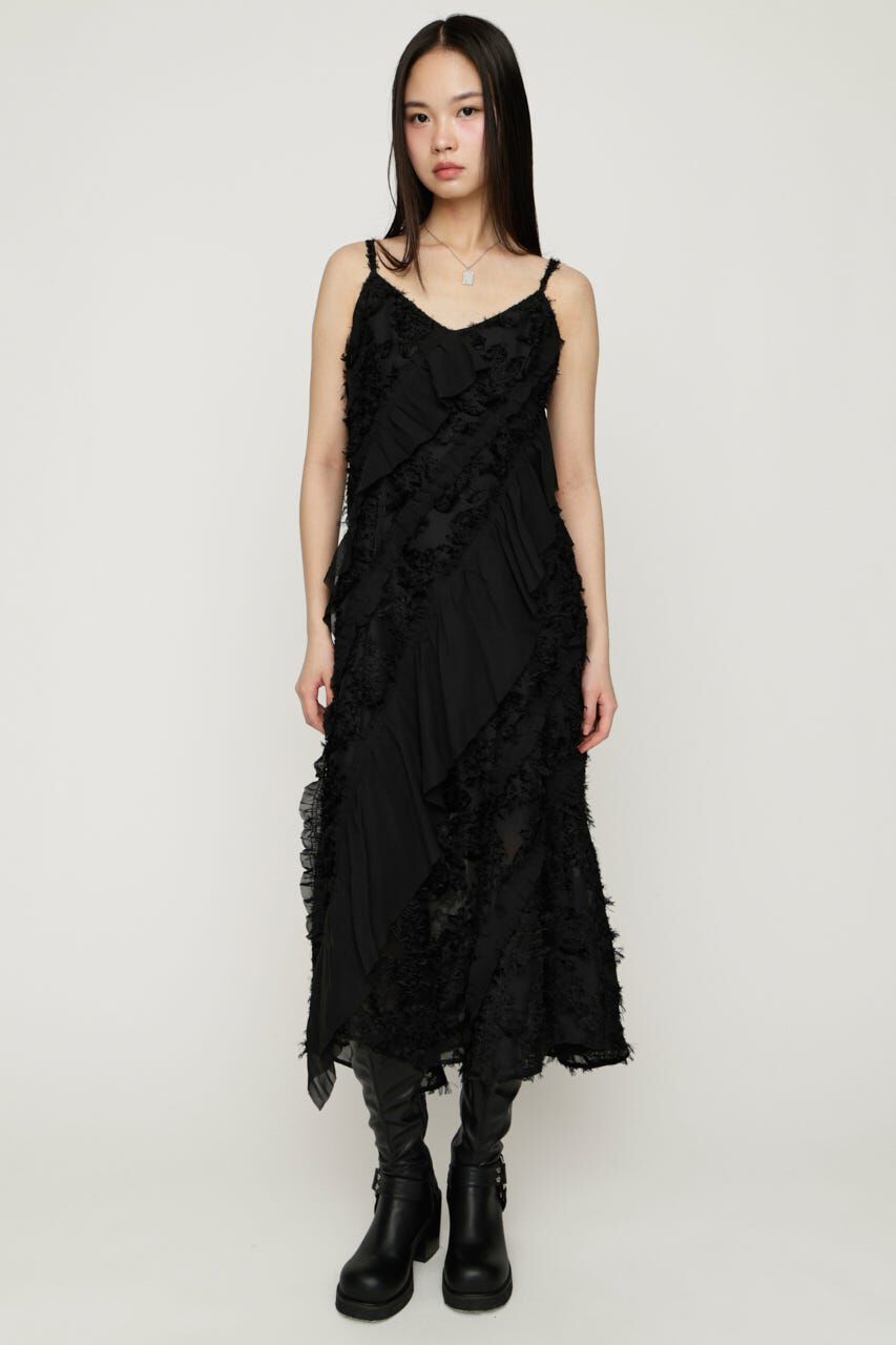 SLY「RANDOM FRILL CAMI ワンピース」|ワンピース|BLK