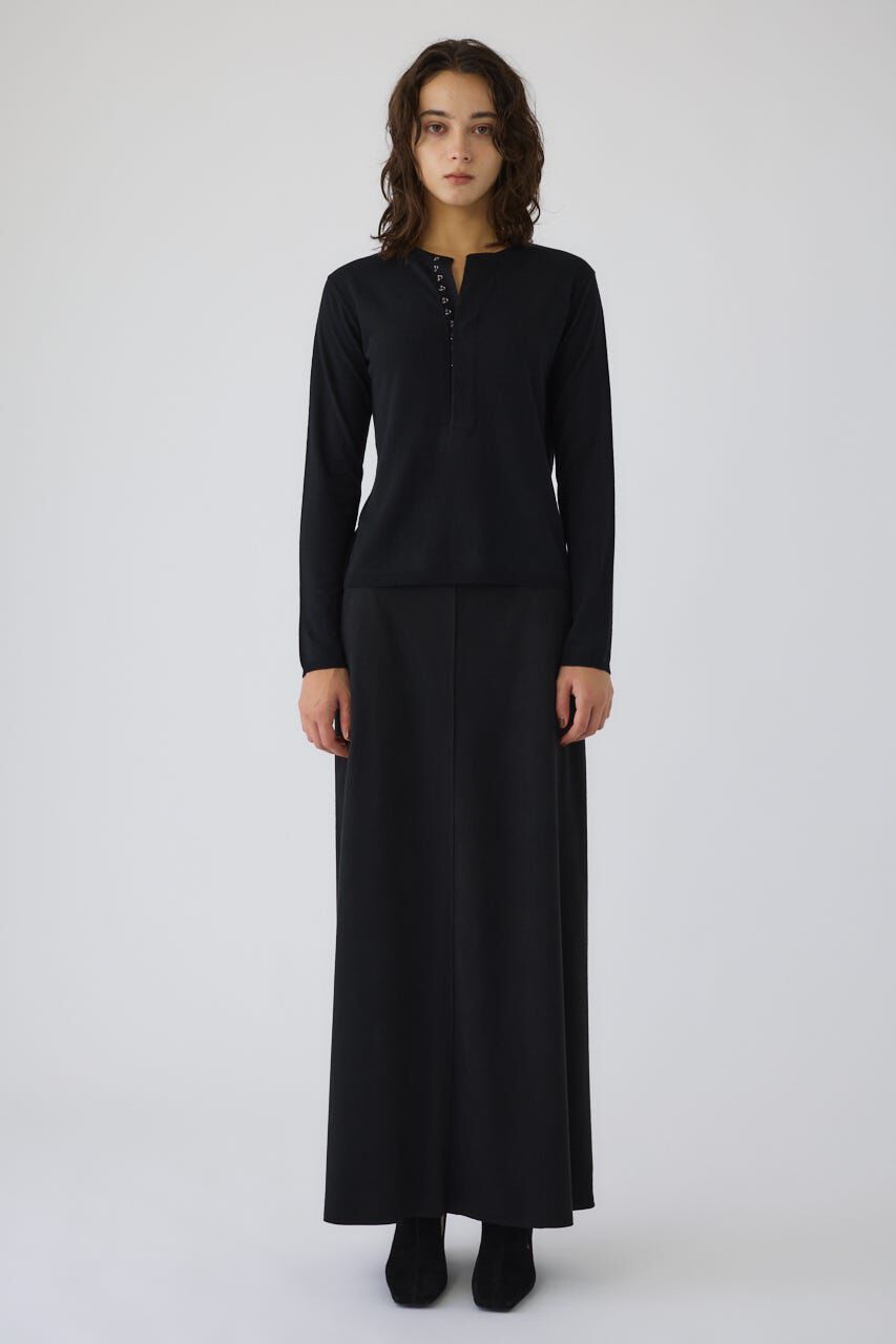 RIM.ARK 「Hook design silk blend knit」|ニット・セーター|BLK