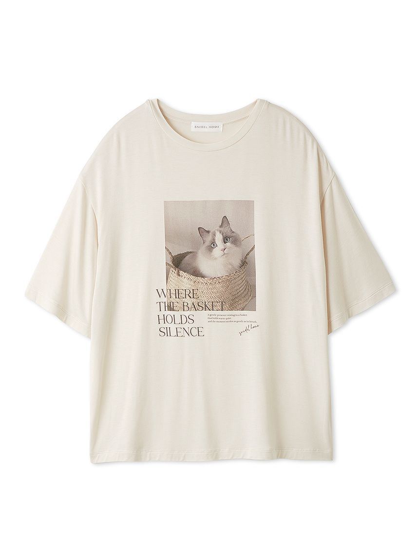 SNIDEL HOME「【接触冷感】ネコＴシャツ」|ルームウェア|