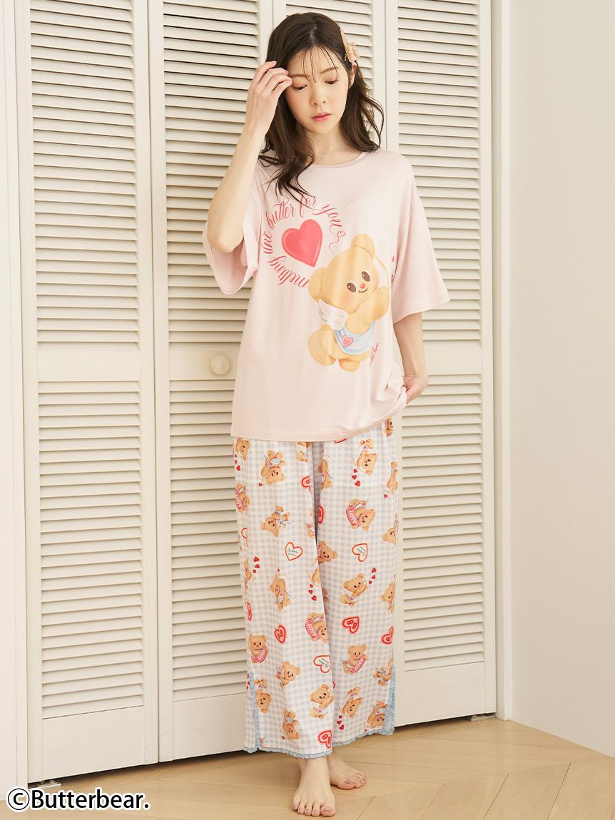 SNIDEL HOME「【BUTTERBEAR】カットロングパンツ」|ルームウェア|