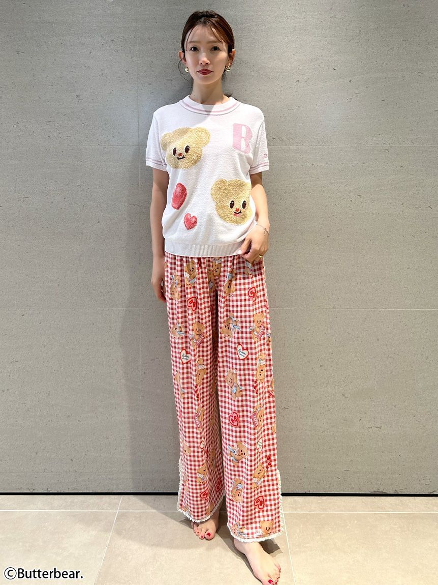 SNIDEL HOME「【BUTTERBEAR】カットロングパンツ」|ルームウェア|