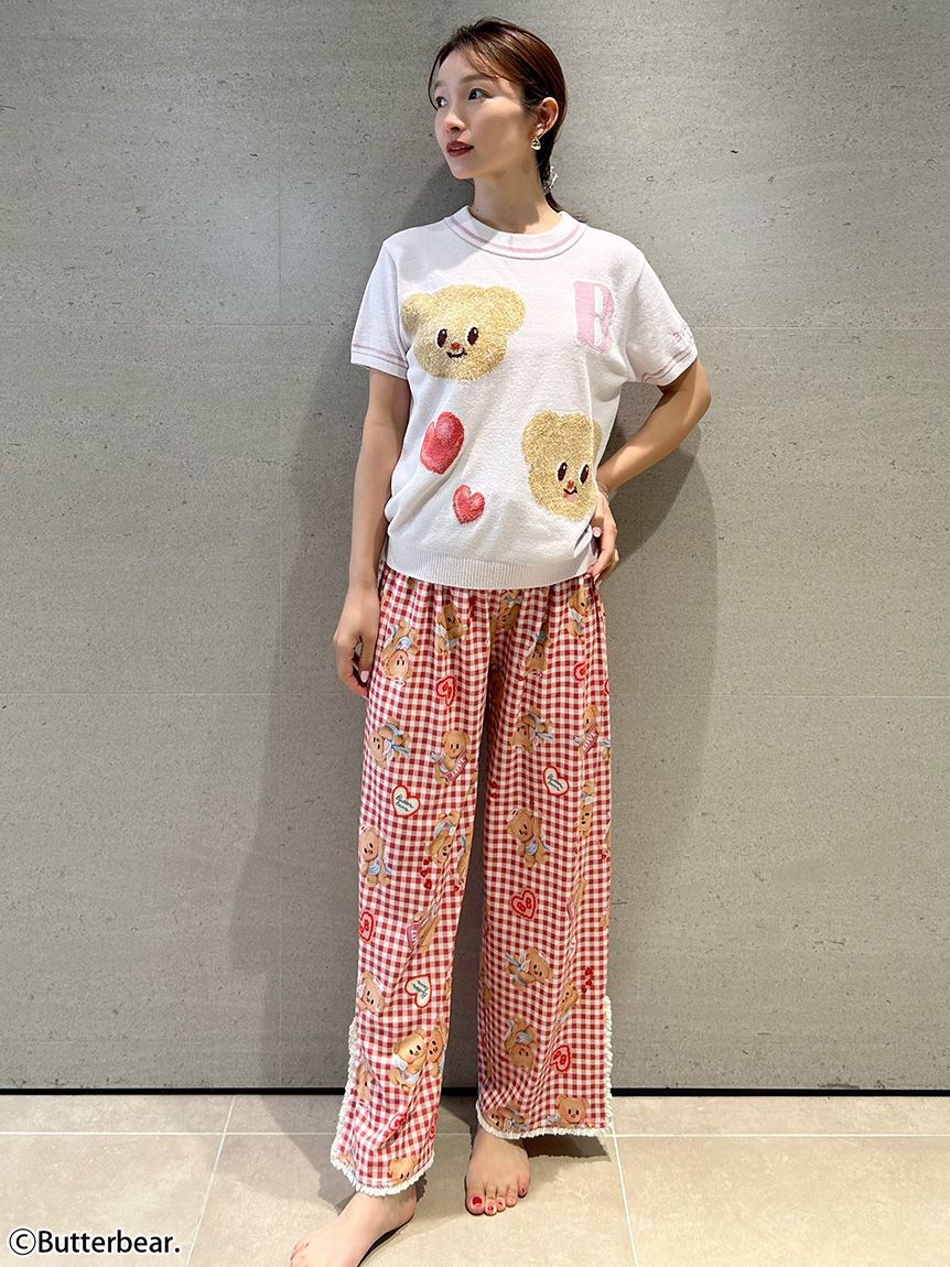 SNIDEL HOME「【BUTTERBEAR】カットロングパンツ」|ルームウェア|