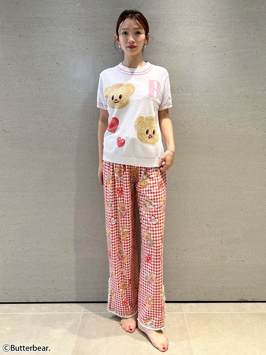 SNIDEL HOME「【BUTTERBEAR】カットロングパンツ」|ルームウェア|