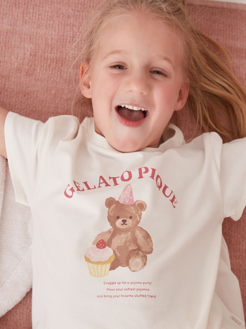 GELATO PIQUE KIDS & BABY「【KIDS】パジャマパーティーワンポイントフレアTシャツ」|ルームウェア|