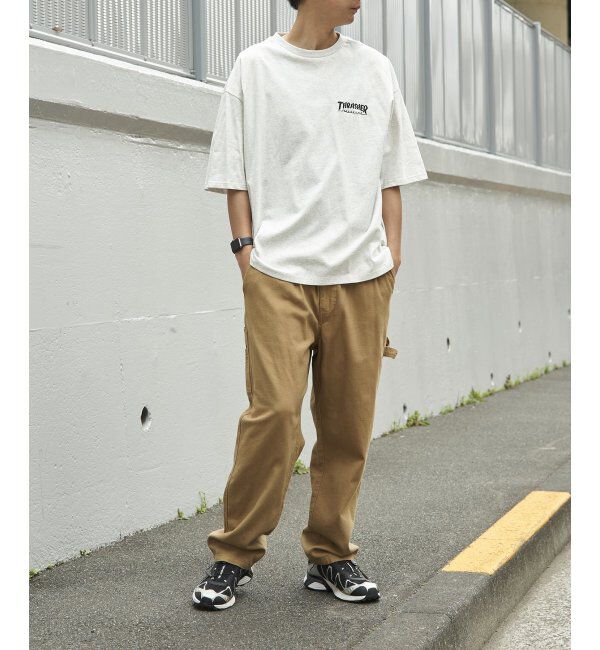 VENCE share style「THRASHER スラッシャー ワンポイント刺繍Tシャツ」|Tシャツ・カットソー|