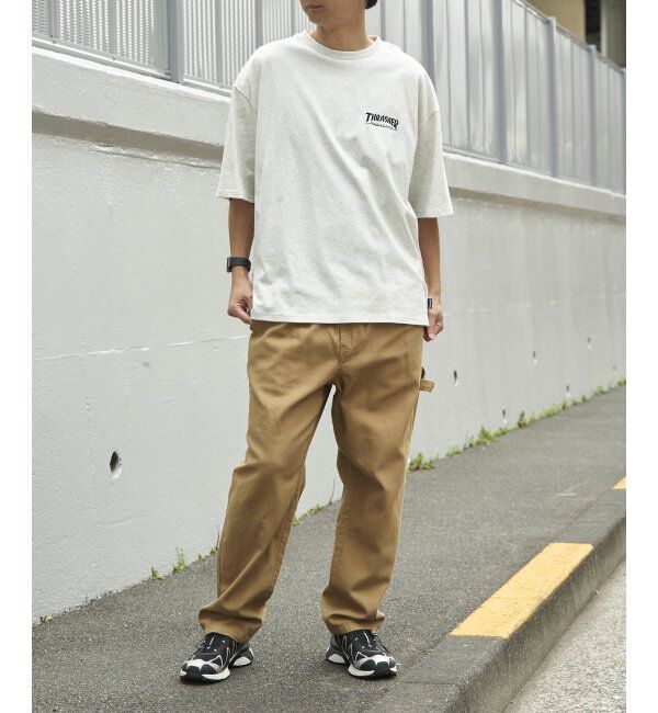 VENCE share style「THRASHER スラッシャー ワンポイント刺繍Tシャツ」|Tシャツ・カットソー|