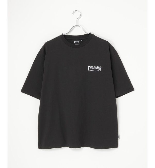 VENCE share style「THRASHER スラッシャー ワンポイント刺繍Tシャツ」|Tシャツ・カットソー|
