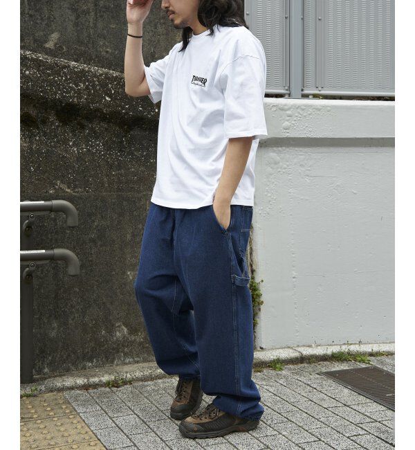 VENCE share style「THRASHER スラッシャー ワンポイント刺繍Tシャツ」|Tシャツ・カットソー|