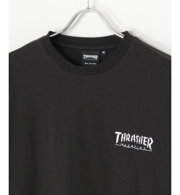 VENCE share style「THRASHER スラッシャー ワンポイント刺繍Tシャツ」|Tシャツ・カットソー|