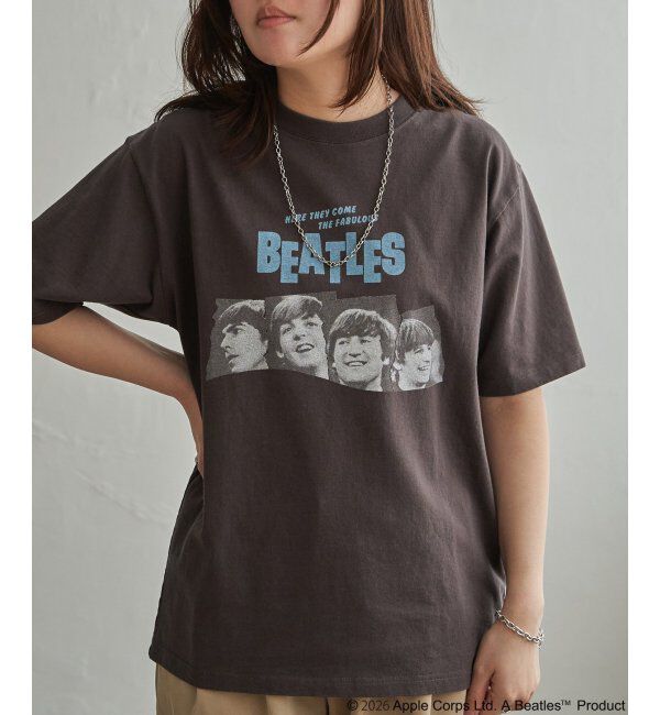 VENCE share style「THE BEATLES ザ ビートルズ ツアープリントTシャツ」|Tシャツ・カットソー|チャコール
