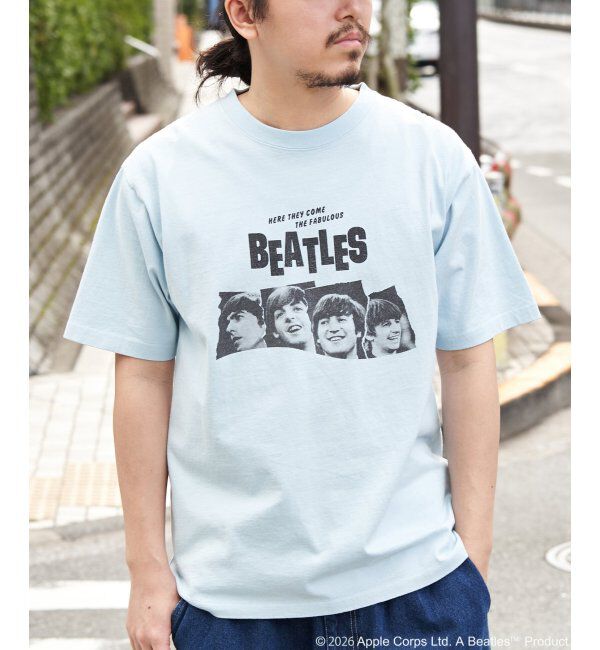 VENCE share style「THE BEATLES ザ ビートルズ ツアープリントTシャツ」|Tシャツ・カットソー|ライトブルー