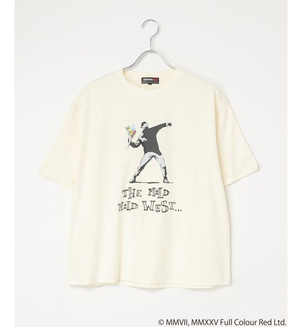 VENCE share style「【接触冷感】Banksy バンクシー  Love is in the Air プリントT」|Tシャツ・カットソー|