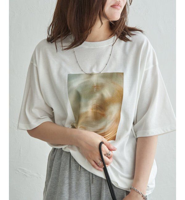 VENCE share style「【接触冷感／UVカット】MarbleプリントTシャツ」|Tシャツ・カットソー|