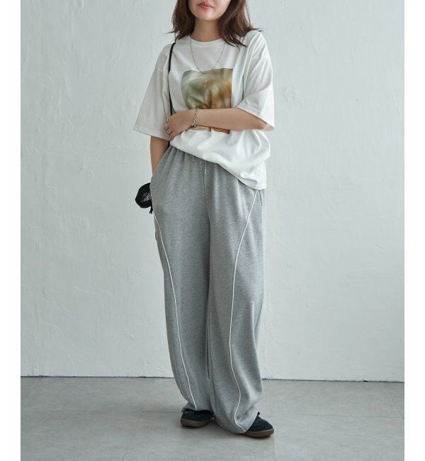 VENCE share style「【接触冷感／UVカット】MarbleプリントTシャツ」|Tシャツ・カットソー|