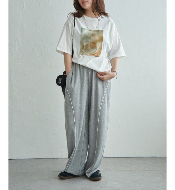 VENCE share style「【接触冷感／UVカット】MarbleプリントTシャツ」|Tシャツ・カットソー|