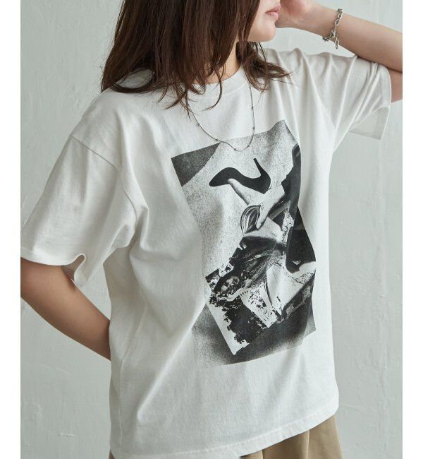 VENCE share style「モノトーンフォト Tシャツ」|Tシャツ・カットソー|