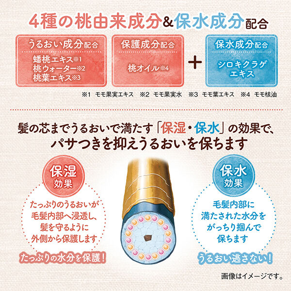  「モモリ 塗るだけ整うヘアキープブラシ 甘くやさしい桃が香るフルーティフルールの香り (10ml)」|ヘアスタイリング|