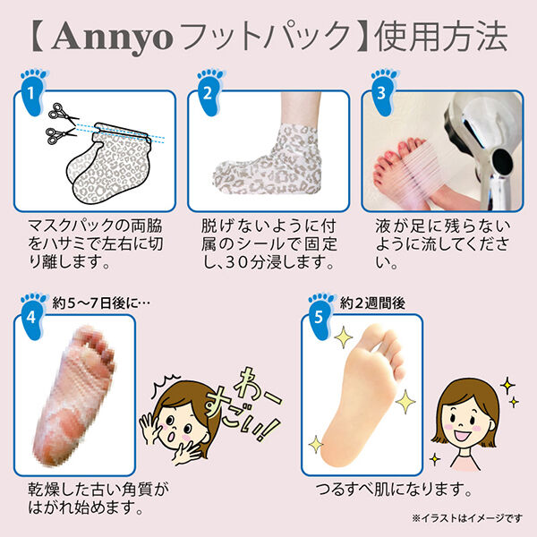  「Annyo フットパック チーター柄 サボン (50g)」|フットケア|