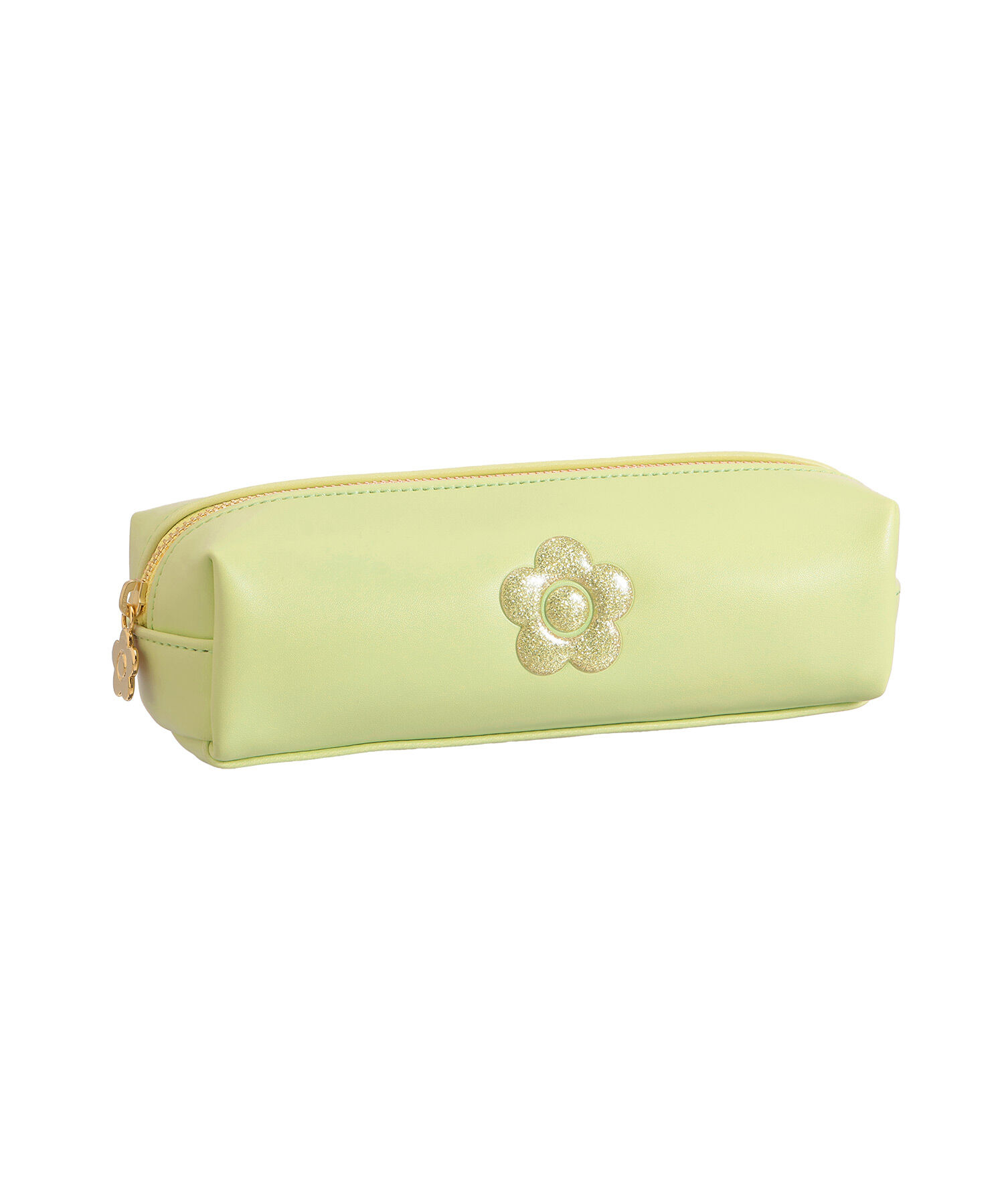MARY QUANT「グリッターデイジー スクエアペンケース」|ポーチ|ライトグリーン