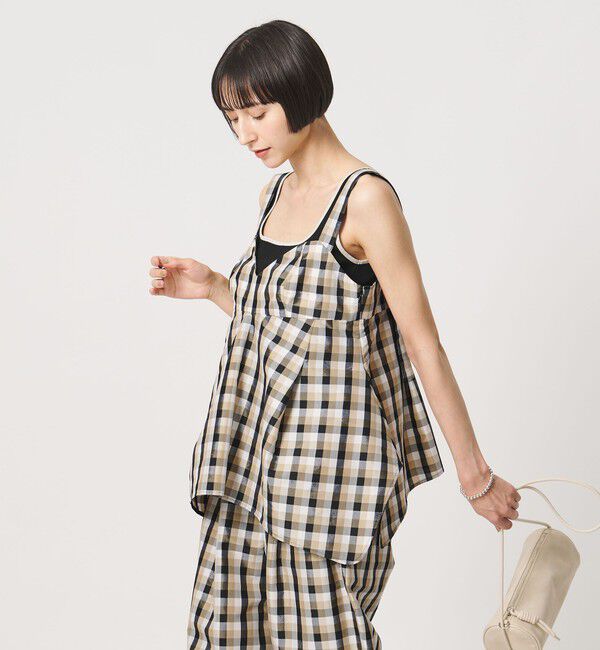 UNITED ARROWS「カラー ギンガムチェック キャミソール ‐ウォッシャブル‐」|キャミソール|