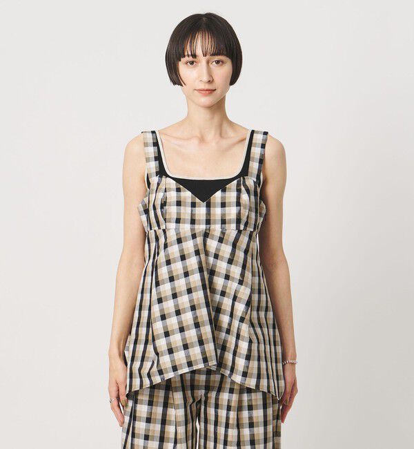 UNITED ARROWS「カラー ギンガムチェック キャミソール ‐ウォッシャブル‐」|キャミソール|