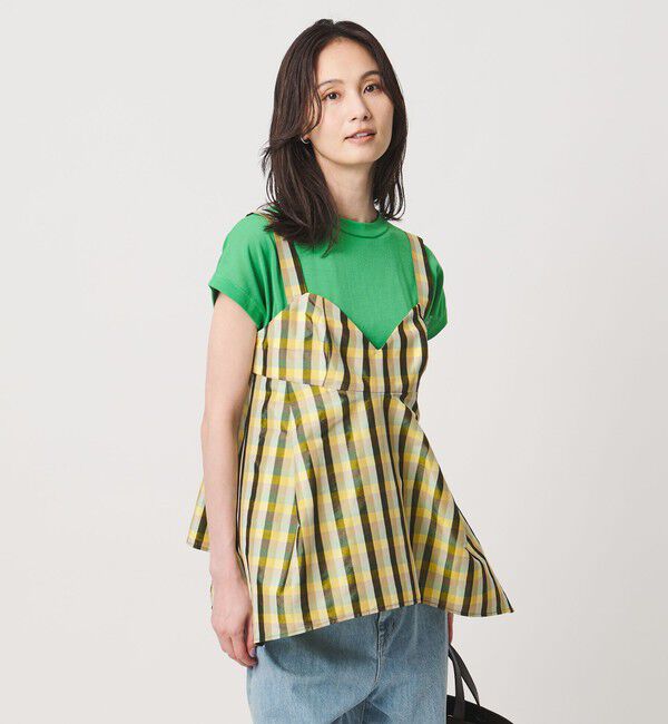 UNITED ARROWS「カラー ギンガムチェック キャミソール ‐ウォッシャブル‐」|キャミソール|
