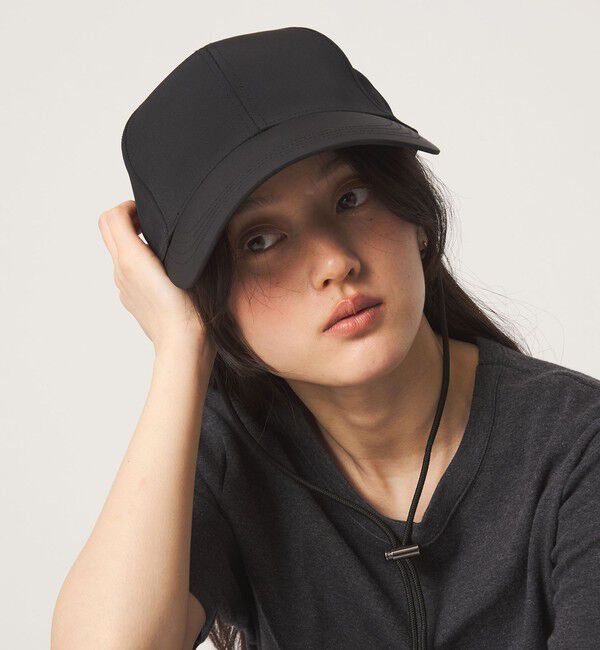 UNITED ARROWS green label relaxing「2WAY ワイドバイザー ツイル キャップ / 帽子 UVカット」|キャップ・キャスケット|BLACK