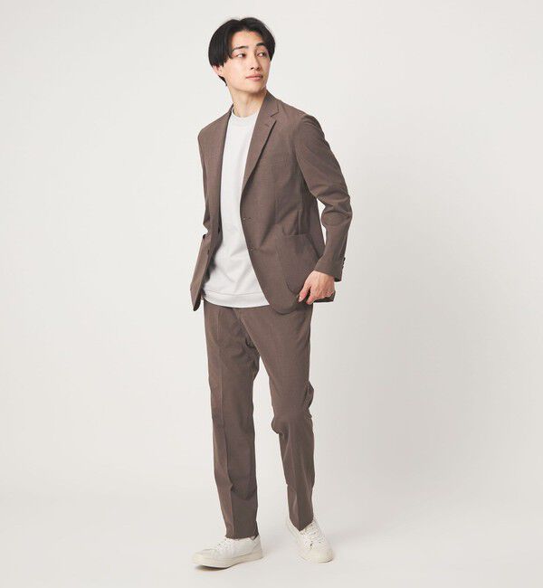 UNITED ARROWS green label relaxing「A+ ポリエステル ピンヘッド スタンダード イージー NP スラックス セットアップパンツ -ウォッシャブル・」|スラックス|