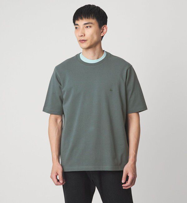 UNITED ARROWS green label relaxing「【別注】＜Brooks Brothers＞GLR カノコ クルーネック Tシャツ」|Tシャツ・カットソー|OLIVE