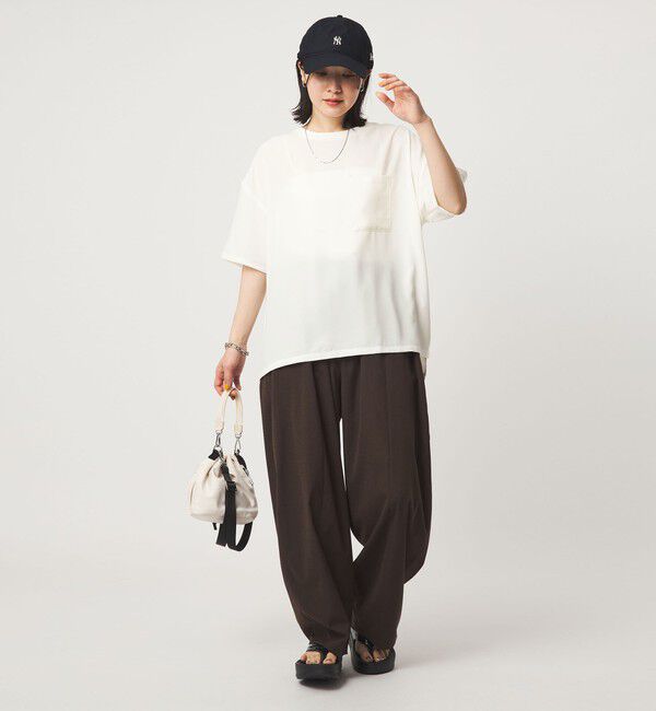 UNITED ARROWS green label relaxing「【WEB限定】＜at ease＞ジョーゼット カットソー 吸水速乾」|Tシャツ・カットソー|