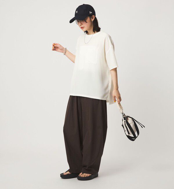 UNITED ARROWS green label relaxing「【WEB限定】＜at ease＞ジョーゼット カットソー 吸水速乾」|Tシャツ・カットソー|