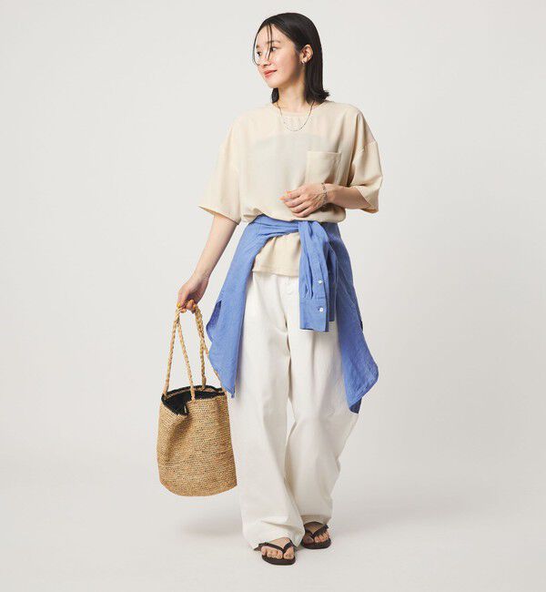 UNITED ARROWS green label relaxing「【WEB限定】＜at ease＞ジョーゼット カットソー 吸水速乾」|Tシャツ・カットソー|