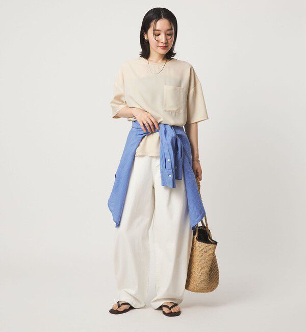 UNITED ARROWS green label relaxing「【WEB限定】＜at ease＞ジョーゼット カットソー 吸水速乾」|Tシャツ・カットソー|