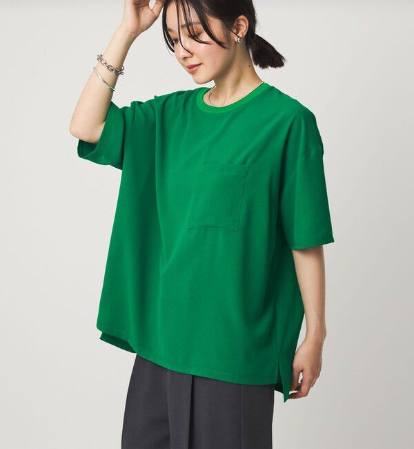 UNITED ARROWS green label relaxing「【WEB限定】＜at ease＞ジョーゼット カットソー 吸水速乾」|Tシャツ・カットソー|