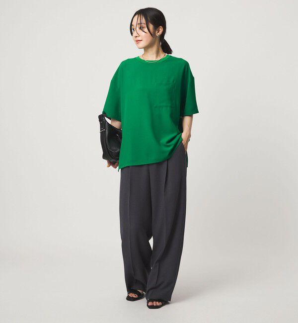 UNITED ARROWS green label relaxing「【WEB限定】＜at ease＞ジョーゼット カットソー 吸水速乾」|Tシャツ・カットソー|