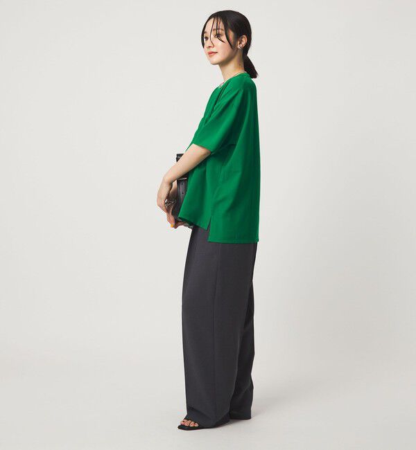 UNITED ARROWS green label relaxing「【WEB限定】＜at ease＞ジョーゼット カットソー 吸水速乾」|Tシャツ・カットソー|