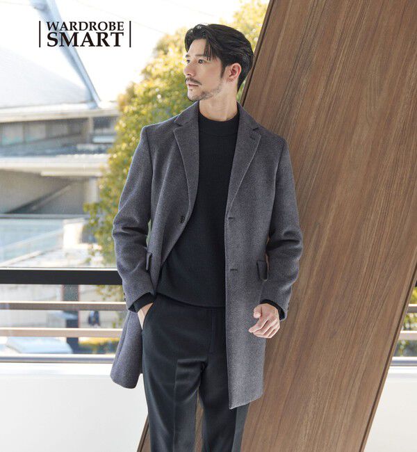 BEAUTY&YOUTH UNITED ARROWS「【WEB限定 WARDROBE SMART】PE メルトン チェスターコート」|チェスターコート|DK.GRAY