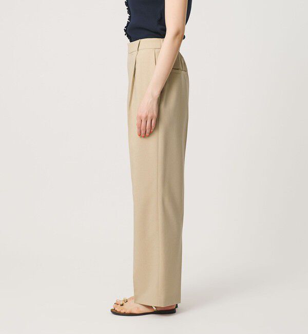 BEAUTY&YOUTH UNITED ARROWS「【WEB限定 Wardrobe DAILY MINIMAL】メランジ タックストレートパンツ ウォッシャブル」|スラックス|