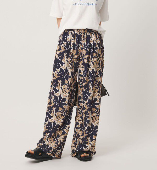 BEAUTY&YOUTH UNITED ARROWS「【WEB限定】フラワープリント イージーパンツ ウォッシャブル」|その他|NAVY